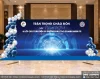 File Thiết Kế Backdrop Chào Đón Lớp Học CEO Doanh Nhân Sang Trọng Tone Xanh Dương