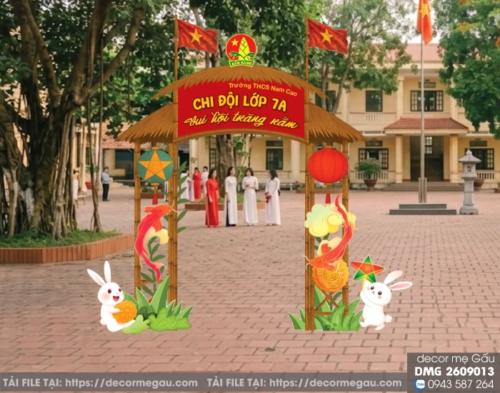 File Thiết Kế Cổng Chào Trung Thu Vui Hội Trăng Rằm Cho Trường Học