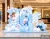 File Thiết Kế Backdrop Đầy Tháng Bé Trai Tuổi Ngọ Tông Xanh Dương Dễ Thương